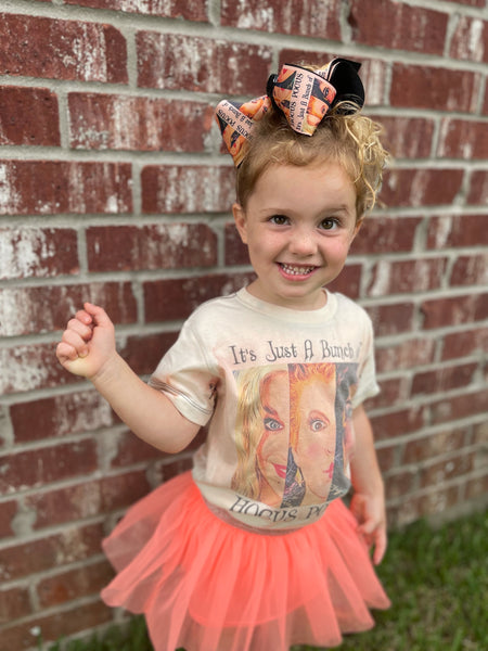 Combo Shirt and Bow ~ The Witches are Back ~ Inspired by Hocus Pocus Sanderson Sisters Bleached Tee & Matching Hairbow