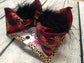 Very Limited ! Oh DEER!  RED & BLACK PLAID