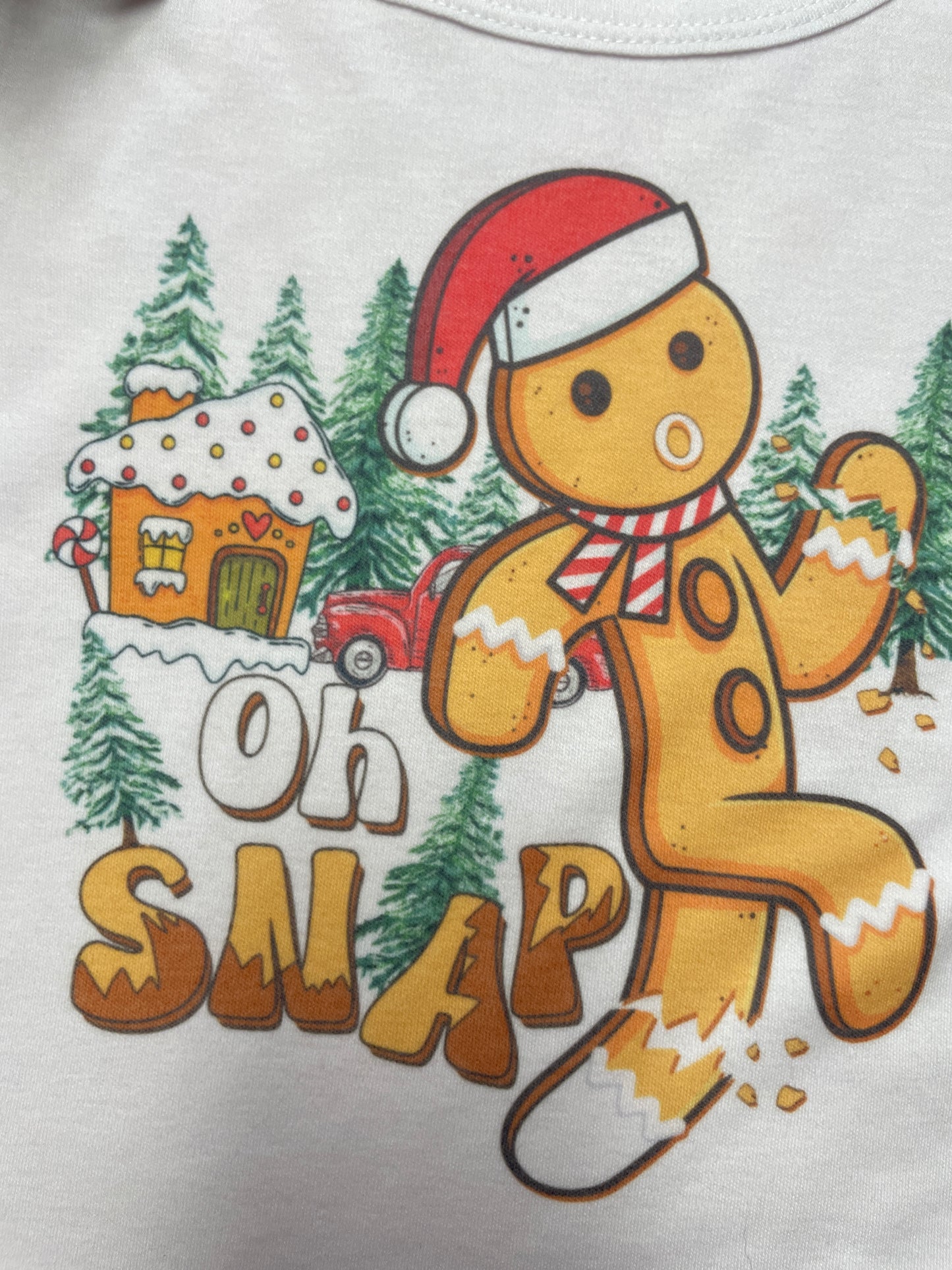 "Oh Snap" Gingerbread Man Christmas  Hairbow & Tee Combo  by iBOWZ