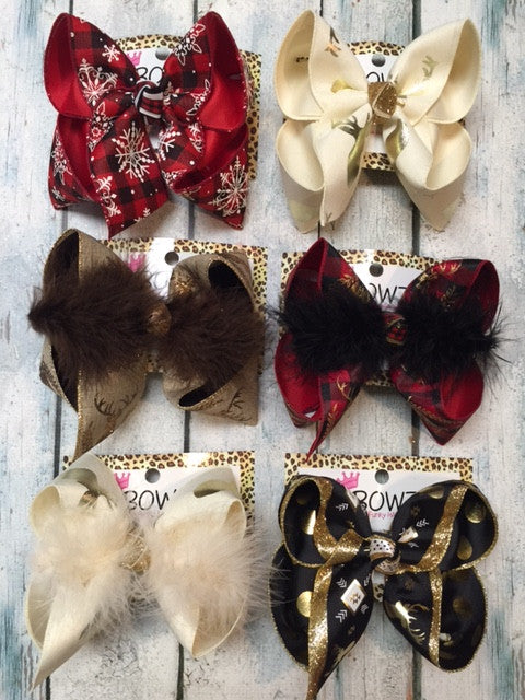 Very Limited ! OH DEER! Brown Faux burlap with Glitter Deer!
