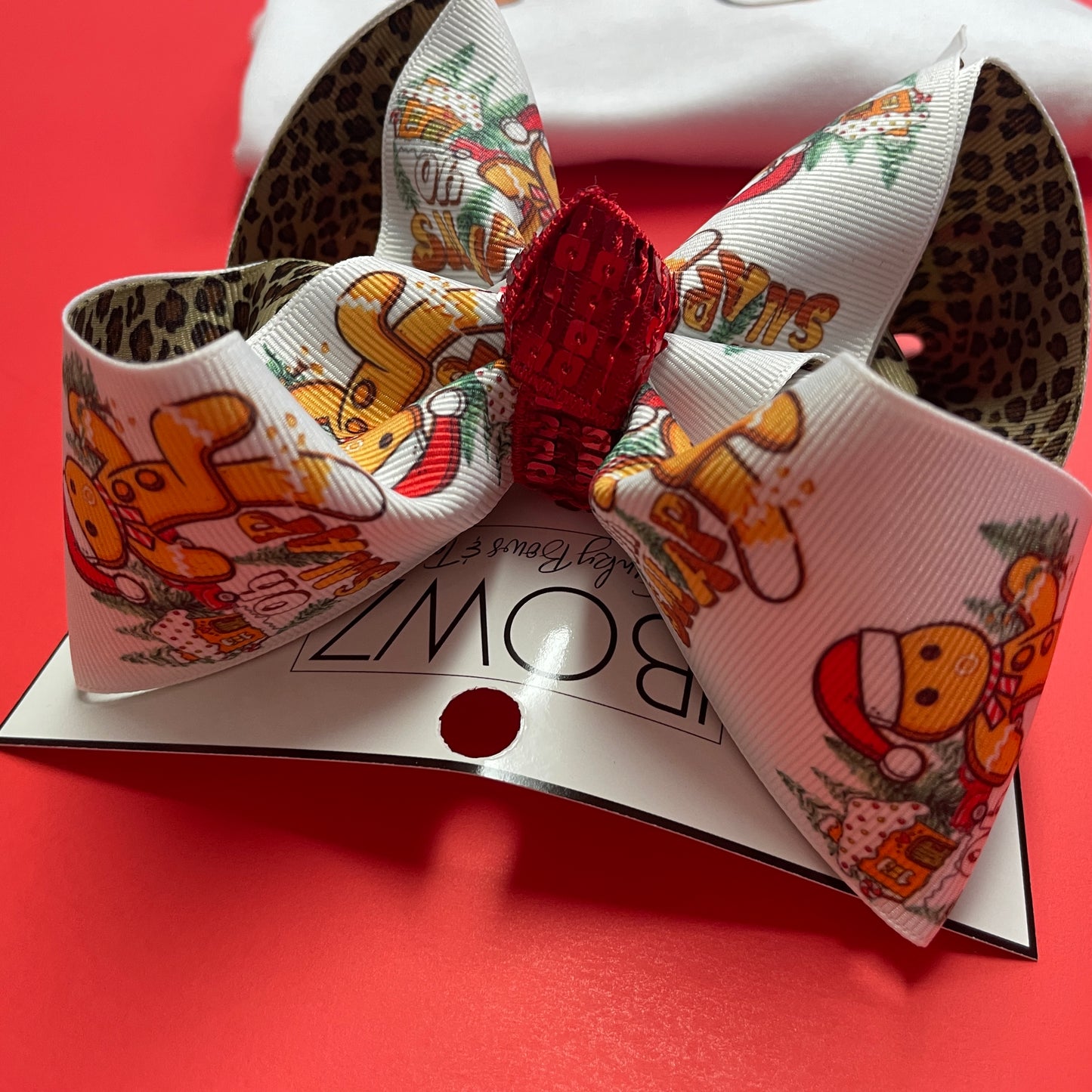 "Oh Snap" Gingerbread Man Christmas  Hairbow & Tee Combo  by iBOWZ