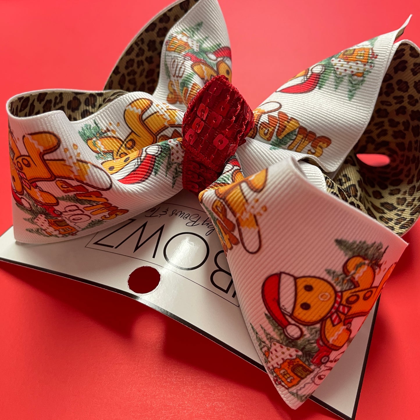 "Oh Snap" Gingerbread Man Christmas  Hairbow & Tee Combo  by iBOWZ