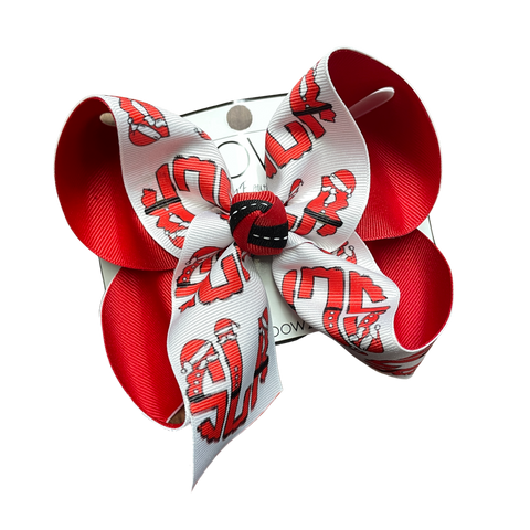 {BOW ONLY} Santa's Belt Christmas Monogram Bow ~ Exclusive iBOWZ design~ Perfect for Christmas Time