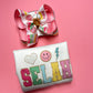 {BOW ONLY} Personalized Faux Patch Name Bow ~ Exclusive iBOWZ design~ Perfect for Every Day