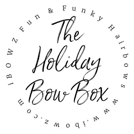 The Holiday Bow Box | Subscription Bow Box | 3 New Holiday Bows Every Month | iBOWZ Fun & Funky hairbows